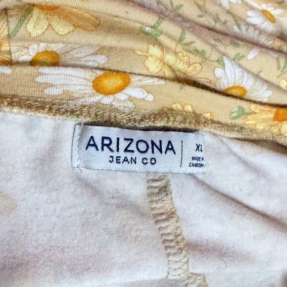 Arizona Jeans Floral Daisies Yellow + White T-Shirt Dress Women's XL - Picture 3 of 4
